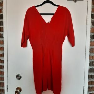 Milly 100% Silk Red Dress Size 8